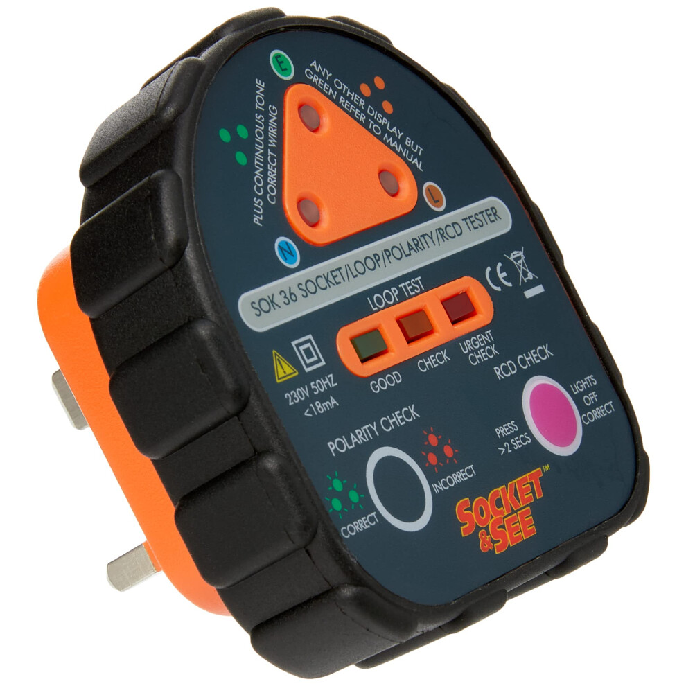 Socket & See Sok36 Professional Socket Tester, Green 616268477142
