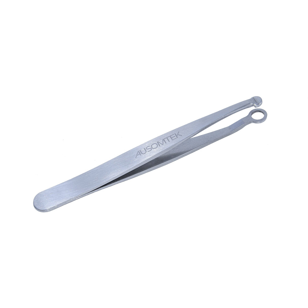 Ausomtek Nose Hair Trimming Tweezers, Ear Hair Trimming Tweezers, Eyebrow Grooming Scissors, Eyelash Clipper, Stainless Steel Grooming Scissors, Safe