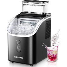 EUHOMY Ice Cube Maker Machine Countertop with External Water Tank, 15KG Ice Machine, 16Pcs Ready in 13 Min, Self-Cleaning Portable Ice Maker with Ice