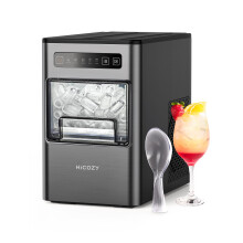 HiCOZY Ice Cube Maker, Portable Ice Maker, 12kg/Day, Countertop Ice Machine with Self-Cleaning, Ice in 6 Mins, for Kitchen/Office/Camping/RV/Home Bar