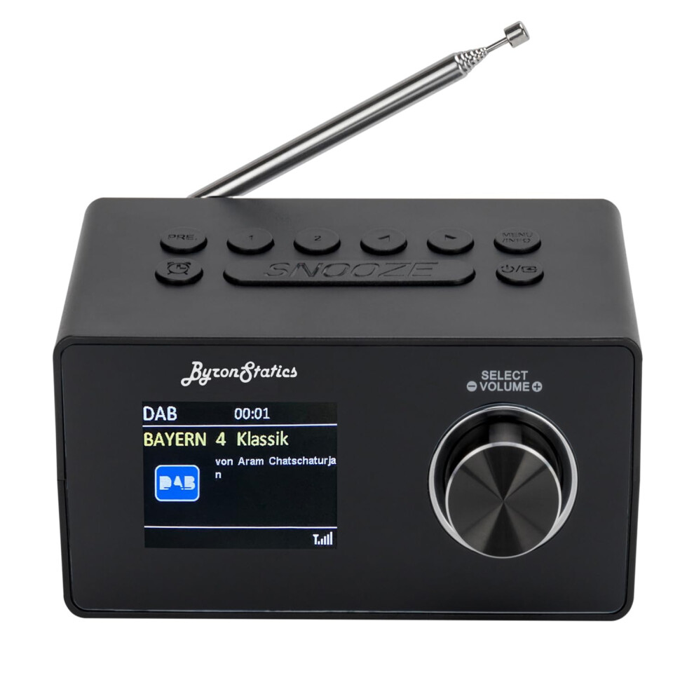 Byronstatics Dab Digital Radio, Mains Powered Portable Dab+ Fm Radios, Bluetooth, Color Display, Dual Alarms & Sleep Timer, Perfect For Home, Office 810090223056