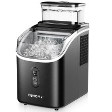EUHOMY Ice Cube Maker Machine Countertop with External Water Tank, 15KG Ice Maker, 16Pcs Ready in 13 Mins, Self-Cleaning Portable Ice Machine with Ice