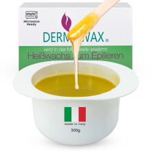 Dermawax 300 grams Jar of Hot Depilatory Film Wax- Heating in the Microwave Oven with Spatula- Stripless Waxing for Full Body Hair Removel for Home or