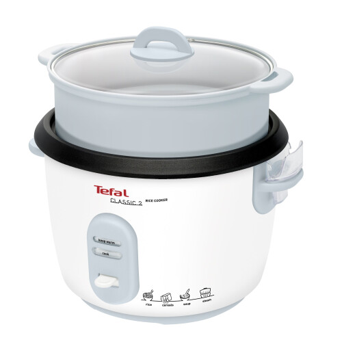 Tefal Tefal RK1011 Rice Cooker with Steamer Insert, White