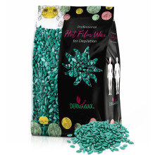 Hard Wax Beads for Hair Removal, Black Azulene Stripless Film Formula for Coarse Hair, Face Legs Armpits Bikini Line, Strong Grip Professional Quality