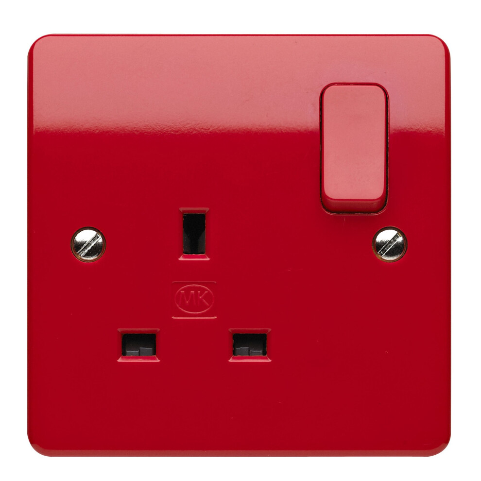 Mk K2757d1red 13A 1G Double Pole Switch Socket 5017490352521