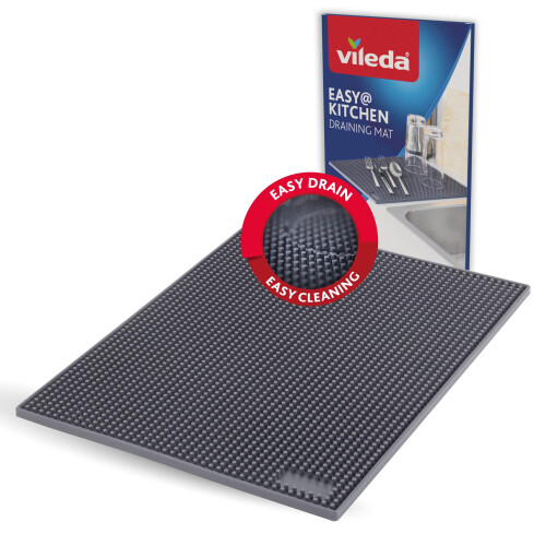 Vileda Vileda pos-37056 Dish Drying mat, Plastic, Darkgray
