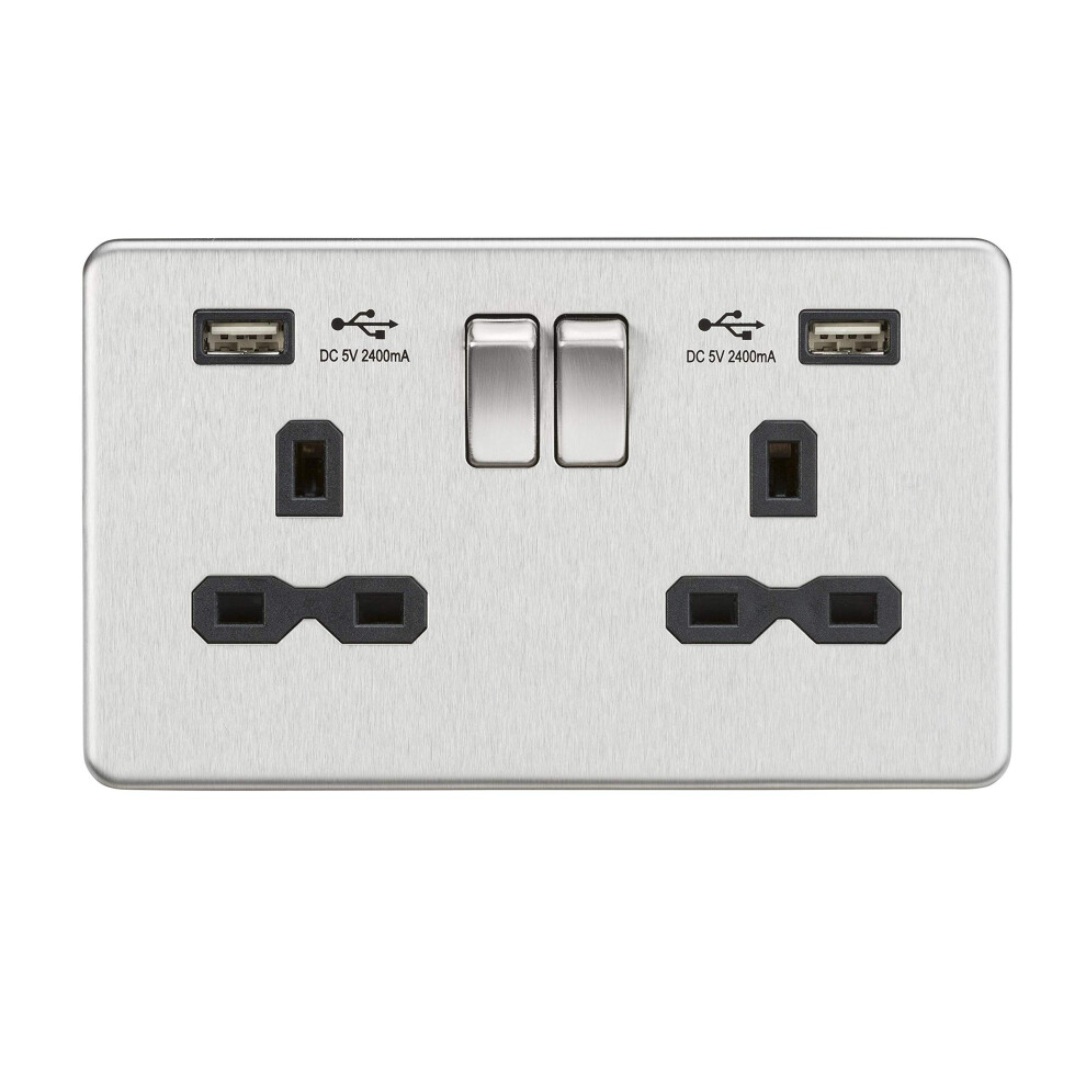 13A 2G Switched Socket With Dual Usb Charger 5055832989257