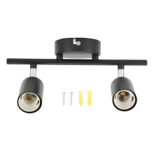 Kit di illuminazione a binario per stile industriale moderno, faretto a soffitto con testa orientabile e teste regolabili, compatibile con la maggior