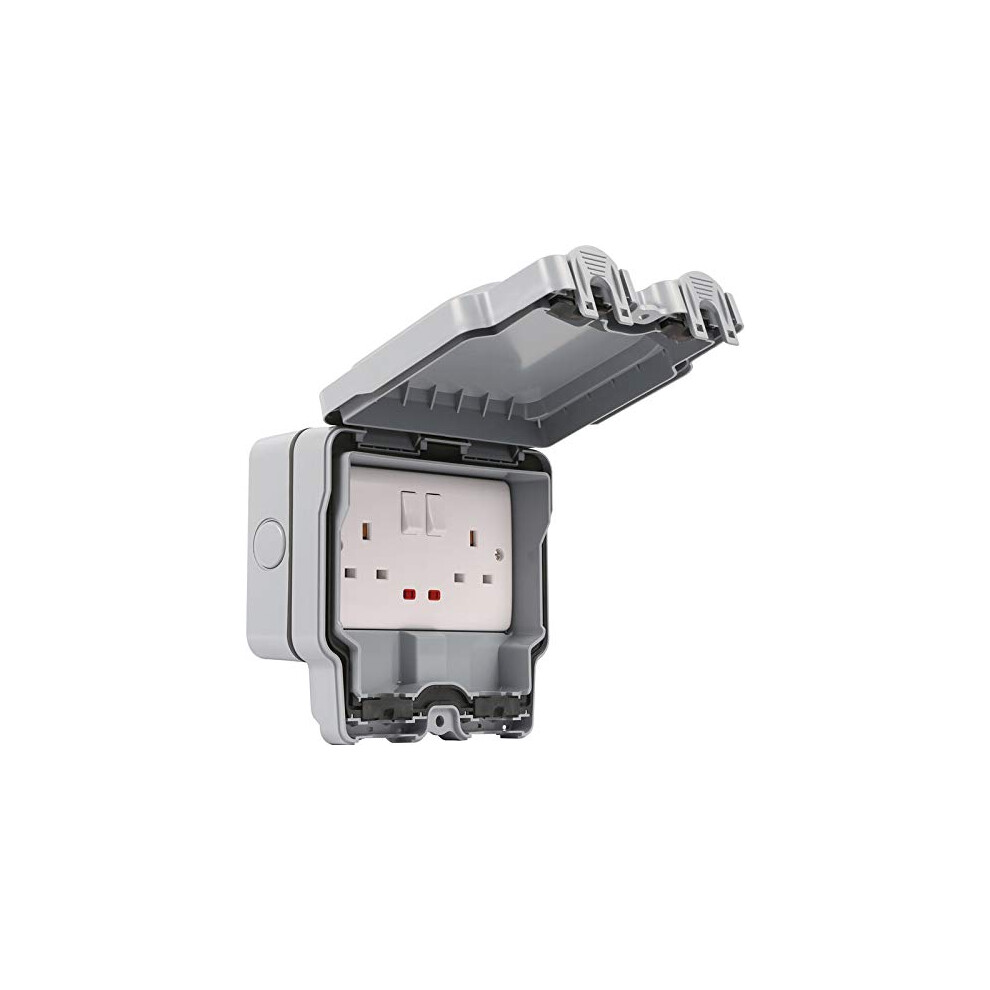 Outdoor Weatherproof Socket Garden Garage Double Pole Waterproof Socket Ip66 5055700712116