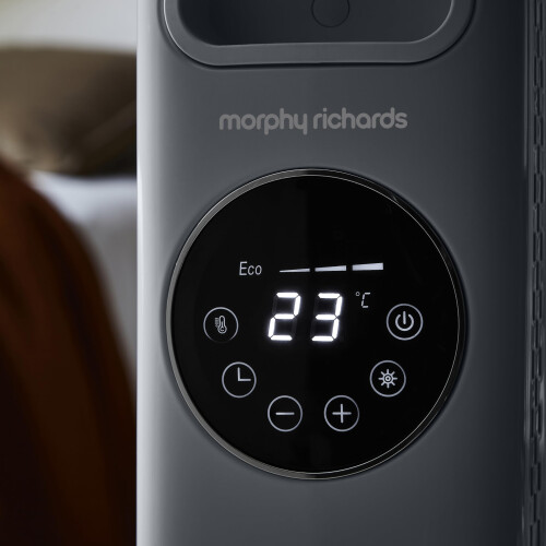 Morphy Richards Morphy Richards HeatFlux Digital Oil Filled Radiator, Remote Control, 25m2 Coverage, LED Digital Touch Panel, Eco Mode, Personalised Warmth, Timer, 2