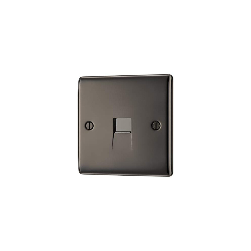 Bg Nexus Metal Nbnbtm1 - Black Nickel 1 Gang Bt Telephone Master Socket Outlet 6918354435529