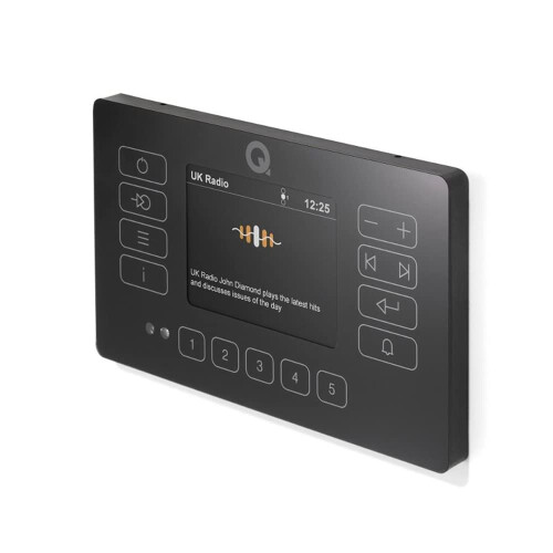 Q Acoustic E120 Black DAB+ Digital Radio and Bluetooth Ceiling Speaker System - Touch Screen Wall Panel 4x QI65C 2