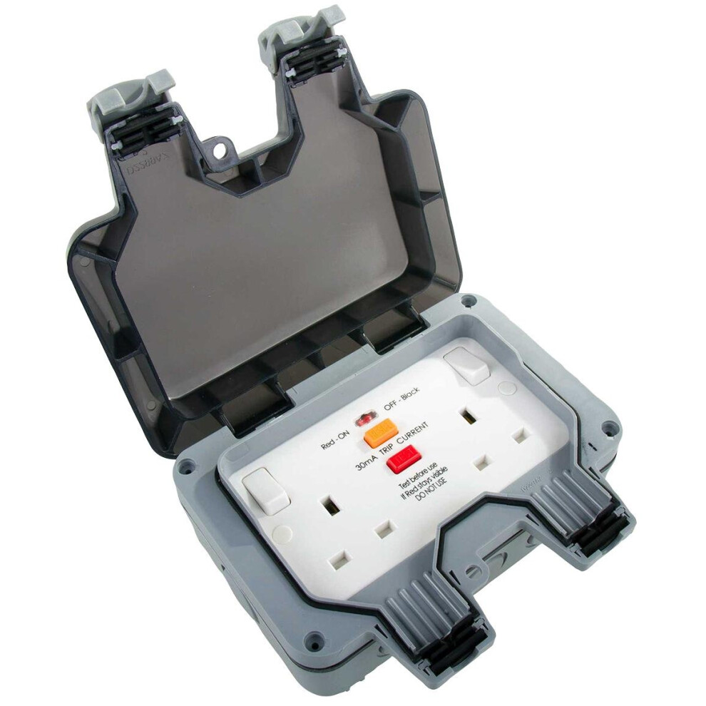 Bg Electrical Outdoor Rcd Socket 13A Ip66 Switched 6092457390326
