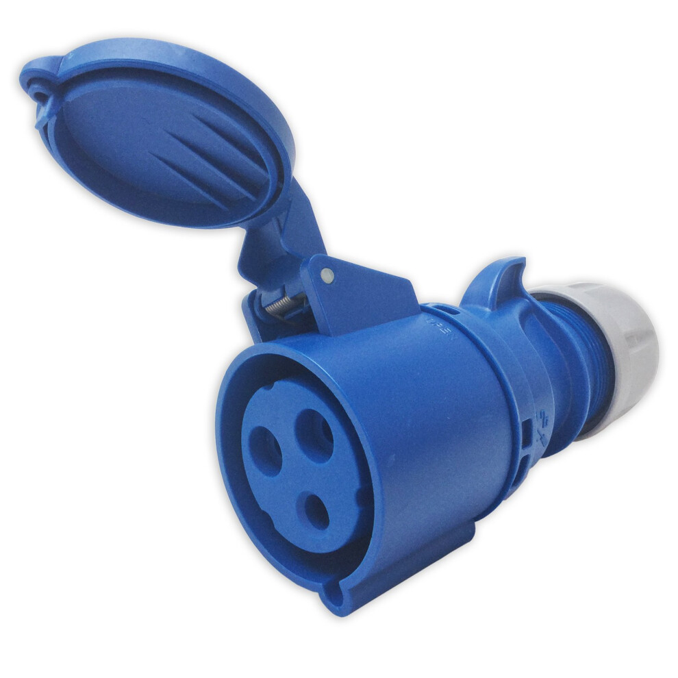 32Amp 240V 2P+E Ceeform Cable Mount Blue Female Socket. 3 Pole Pce (223-6) 9003399136269