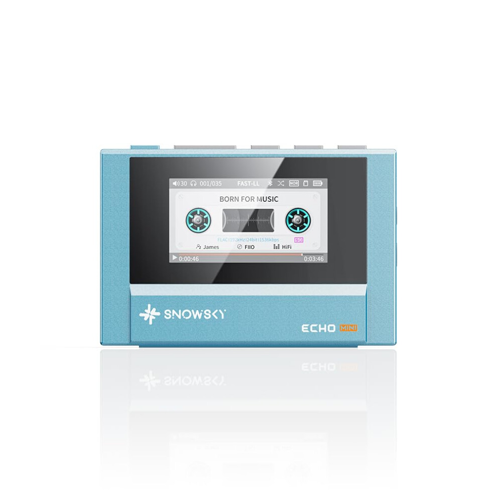 Snowsky/Fiio Echo Mini Hifi Bluetooth Mp3 Player, 15Hours Playback, Independent Volume Control With 3.5Mm/4.4Mm Headphones Outputs (Sky Blue) Sky Blue 6953175761150