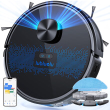 Lubluelu Robot Vacuum Cleaner with Mop, 2 in 1 Robot Vacuum 5000Pa Suction Lidar Navigation, 5 Real-Time Mapping 10 No-go Zone, Wifi/App/Alexa Robotic