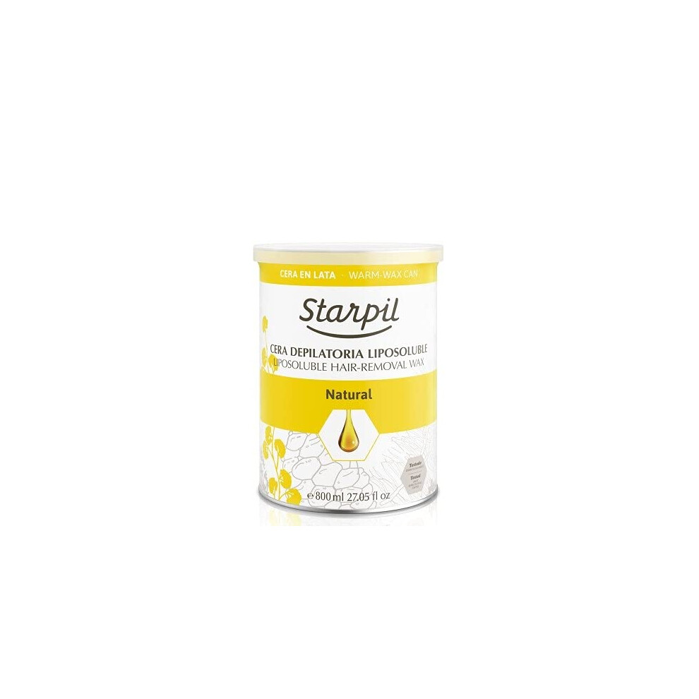 Starpil Honey Natural Strip Wax, Tin 800 Ml