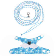 Full Protection Pet Harness for Small Animals, Anti Biting Chain Rope with Lead Leash Lovely Patterns Adjustable Vest Ideal for Outdoor Play