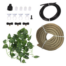 Decoración de hábitat para trepadores de la jungla, liana flexible con escalera de cáscara de coco para descansar y jugar para dragones barbudos,