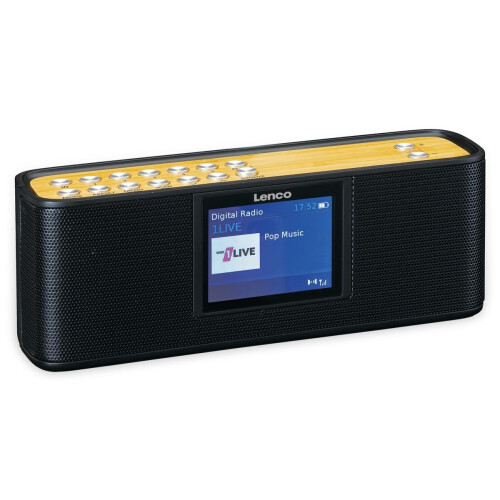 Tragbares DAB+-Radio mit Bluetooth, 2,4-Zoll-Display, Schwarz 1
