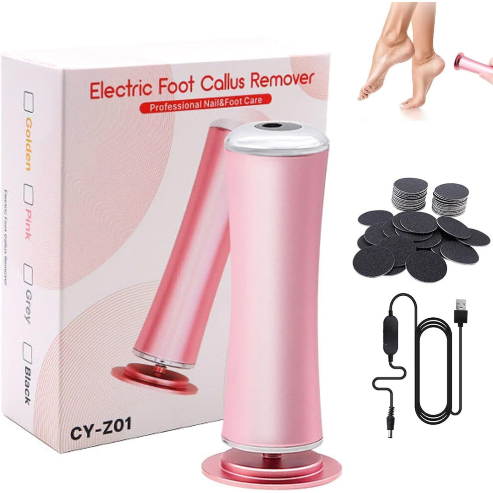 Sobeta Electric Foot Callus Remover, Adjustable Speed Electric Foot File With 60Pcs Replacement Sandpaper Disks, Electric Foot File Pedicure Kits For Hard