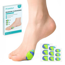 Promifun Bunion Pain Relief Pads to Wear with Shoes - 54 ct Bunion Cushion - Moleskin Protect Feet for Men and Women - Water-Resistant Self-Stick