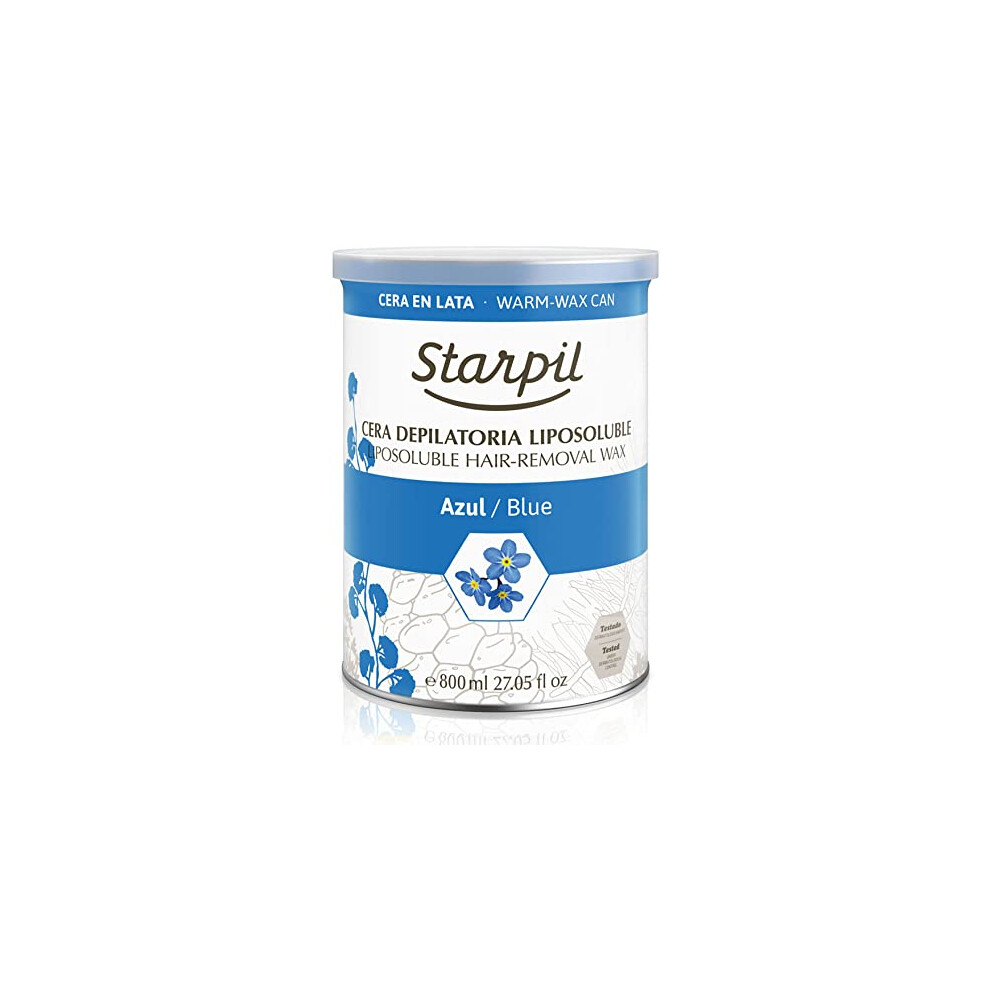 Starpil Blue Azulene Strip Wax, Tin 800 Ml