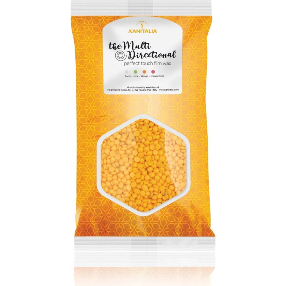 Xanitalia Mango Liposoluble Wax - Multidirectional - Rosin - 1000G - Women's Hair Removal Wax - Unisex - Paraben Free, Alcohol Fragrance Dye Free