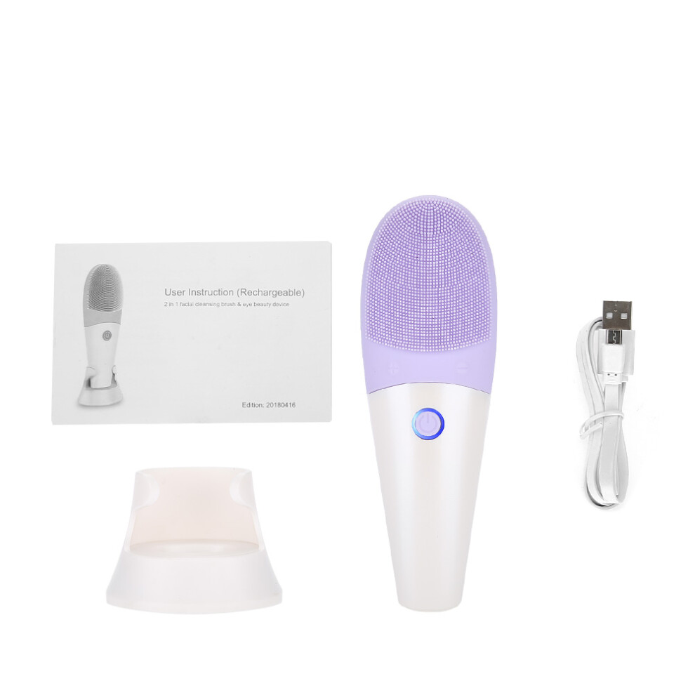 Facial Cleansing Brush Made with Food Grade Silicone, Electric Facial Cleanser with IPX7 Waterproof Design for Deep Cleansing and Gentle Exfoliation,