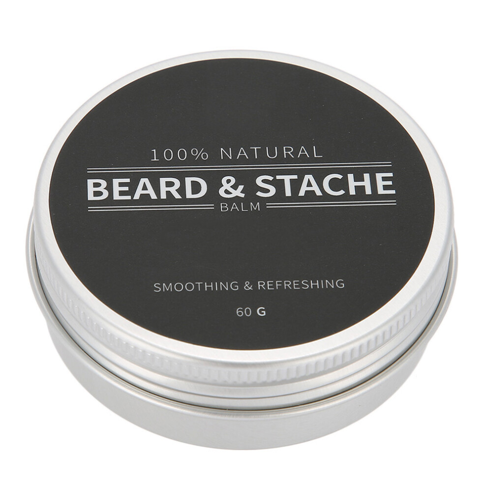 Beard Balm For Men With Organic Jojoba Oil, Natural Ingredients Beard Softener That Smooths And Shapes Facial Hair - Unscented Formula Helps Reduce