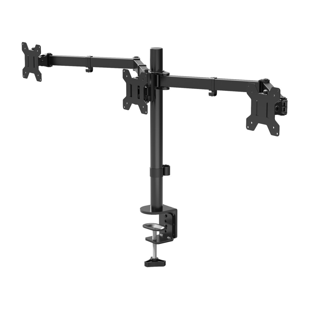 Photos - Other for Computer BONTEC Triple Monitor Stand for 3 Monitors 13-24 Inch Screens, Heavy Duty Triple Arm Desk Mount, VESA 75x75/100x100, Adjusta