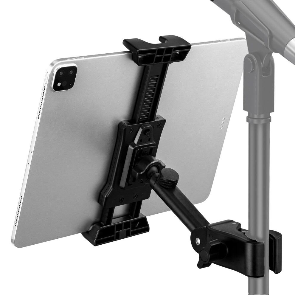 Lzsig Tablet Holder For Microphone Stand, Adjustable Mic Music Sheet Ipad Holder Mount, Smartphone Mic Stand Clip For All Screen Size 4.7 To 13.5-Inch 5051222462102