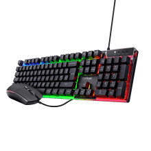 Trust Gaming Keyboard and Mouse Set GXT 838 Azor - Keyboard with QWERTY UK Layout, LED illumination, 8 Key Anti-Ghosting, 12 Multimedia Keys, 800?3000