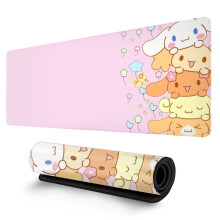 Tulade Large Pink Polyester Mouse Pad - Extended Desk Mat for Keyboard, Gaming, Office Use - L Size, 30x80cm, Non-Slip, Waterproof, Foldable, Portable