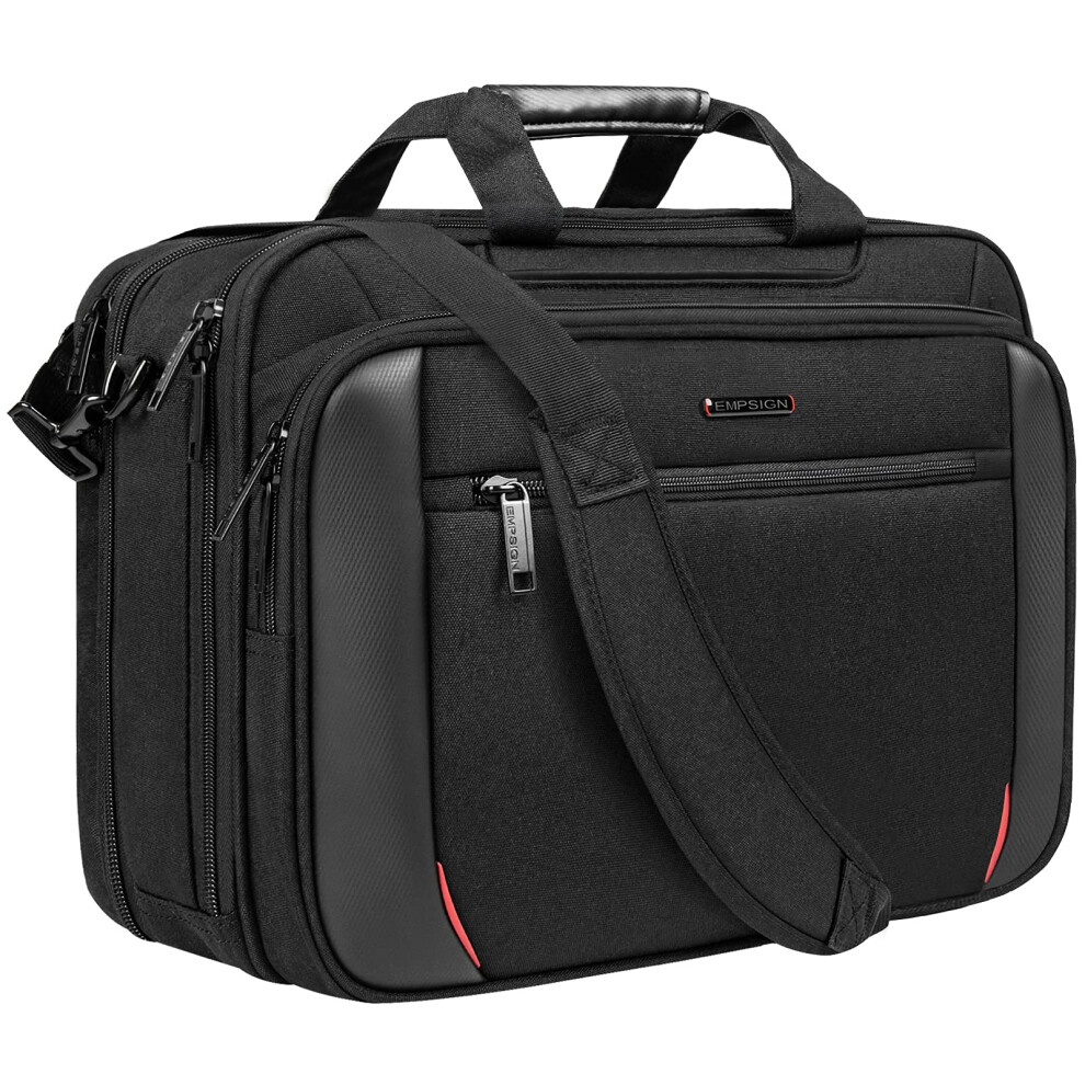 Empsign Laptop Bag 17.3 Inch Laptop Briefcase For Men Expandable Water Repellent Shoulder Messenger Bag Laptop Case Computer Bag For Work Business, 5051221697932