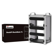 GeeekPi DeskPi RackMate T1, 10 Inch 8U Server Cabinet, 200mm Depth Mini Rack with Rack Shelf & Blank Panel, for 10 Inch AV, NAS and Server Equipment