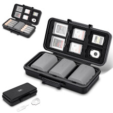 Waterproof Camera Battery Memory Card Case,Battery Storage Box for 3 LP-E6/NP-FZ100/NPW235/EN-EL15/DMW-BLF19/BLX-1 Batteries or 1 Li-ion & 8 AA