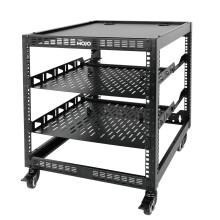 Tecmojo 12U Open Frame Network Rack, 19" Compatible, Floor Standing and Wall Mountable, with 2x 1U Server Shelf & Mounting Hardware, AV & IT Equipment