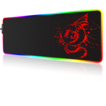 Foulrog RGB Gaming Mouse Pad, Large Extended Glowing Led Mousepad with 15 Lighting Modes and USB,Smooth Surface Waterproof Gamer Mouse Mat for Gaming,