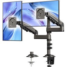 HUANUO Taller Dual Monitor Stand Long Arms for 13 to 32 inch Screens, Monito Arm Desk Mount with Tilt Swivel Rotation, Height Adjustable Gaming