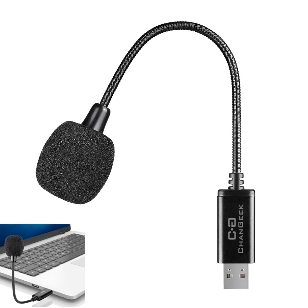 Cordless Usb Microphone For Laptop And Desktop Computer, With Gooseneck & Built-In Sound Card, Compatible With Windows Pc & Mac, Small Size, 5051222472682