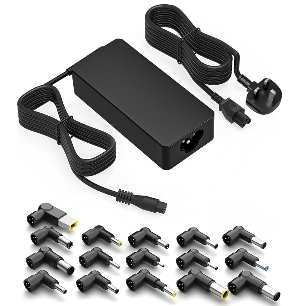 Yobvtbf 90W Universal Laptop Charger Uk Power Adapter Compatible With Hp Dell Lenovo Acer Asus Samsung Toshiba Sony Ibm Fujitsu Gateway Notebook