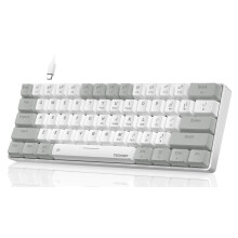TECKNET 60% Mechanical Gaming Keyboard-RGB Backlit,Ultra Compact Mini 61 Keys Gaming Keyboard with Detachable Cable&Adjustable Stand,Portable Wired