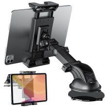OHLPRO Tablet Holder for Car ipad Holder for Car Dashboard Windshield Washable Suction Cup ipad Mount for Truck+360? Rotating Arms Stand Compatible