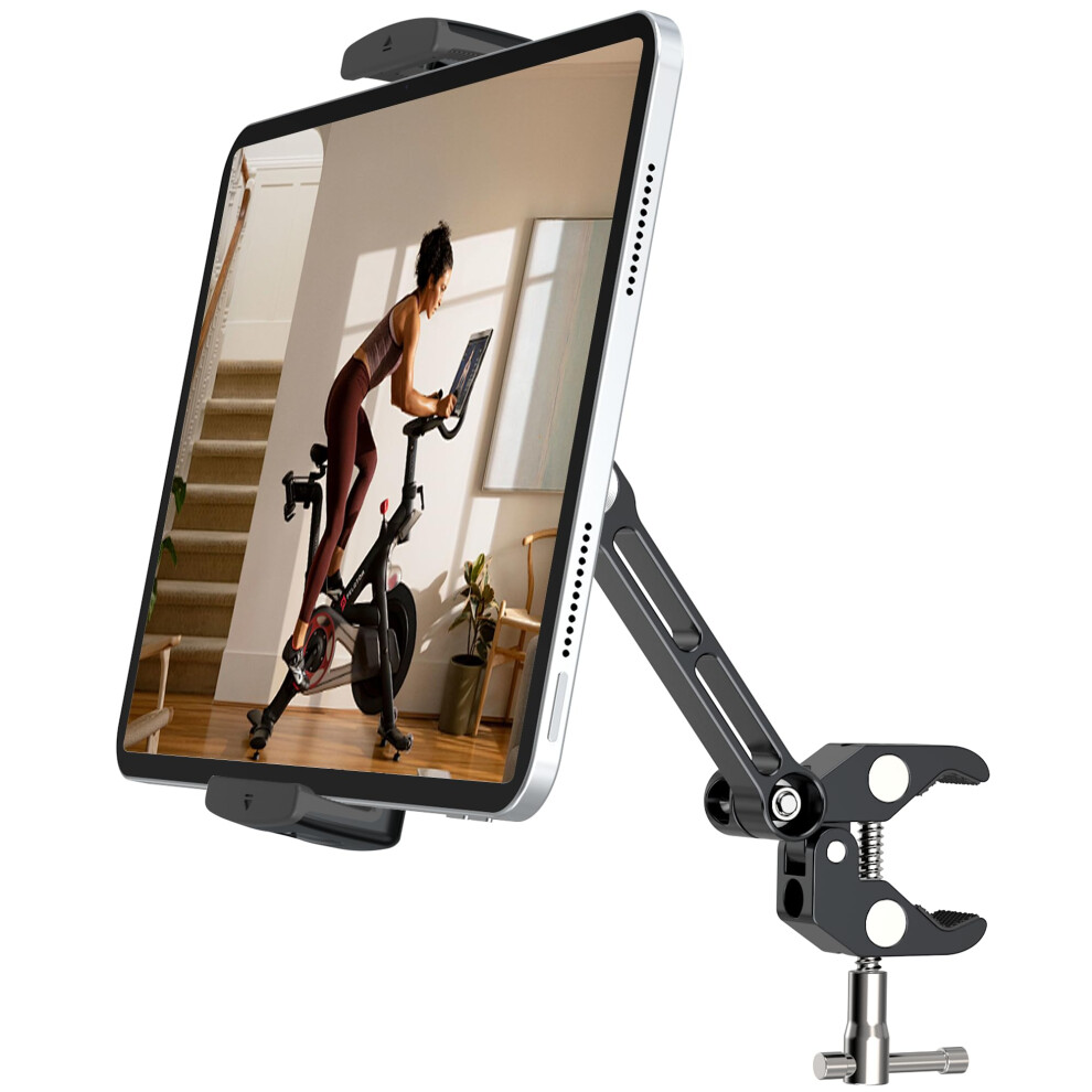 Creadream Tablet Holder For Spin Bike And Stationary Bicycle Treadmill, Aluminium Mount Clamp Compatible With 4-13 Inch Tablets, Galaxy Tab 5051222465349