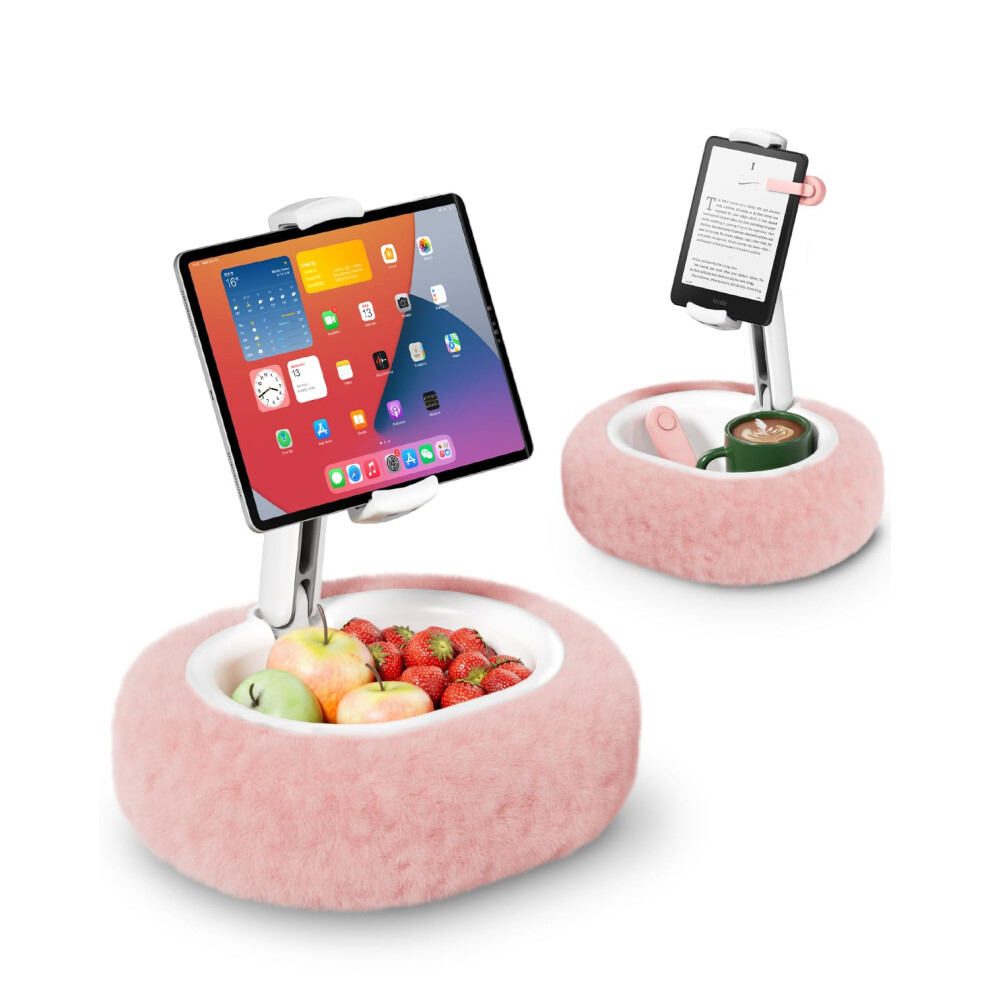 Viozon Kindle Holder, Tablet Pillow Stand, Compatible With 4-11" Tablet/Phone With Snack Bowl, Adjustable, Foldable, Kindle Accessories, Idea For 5051221702216