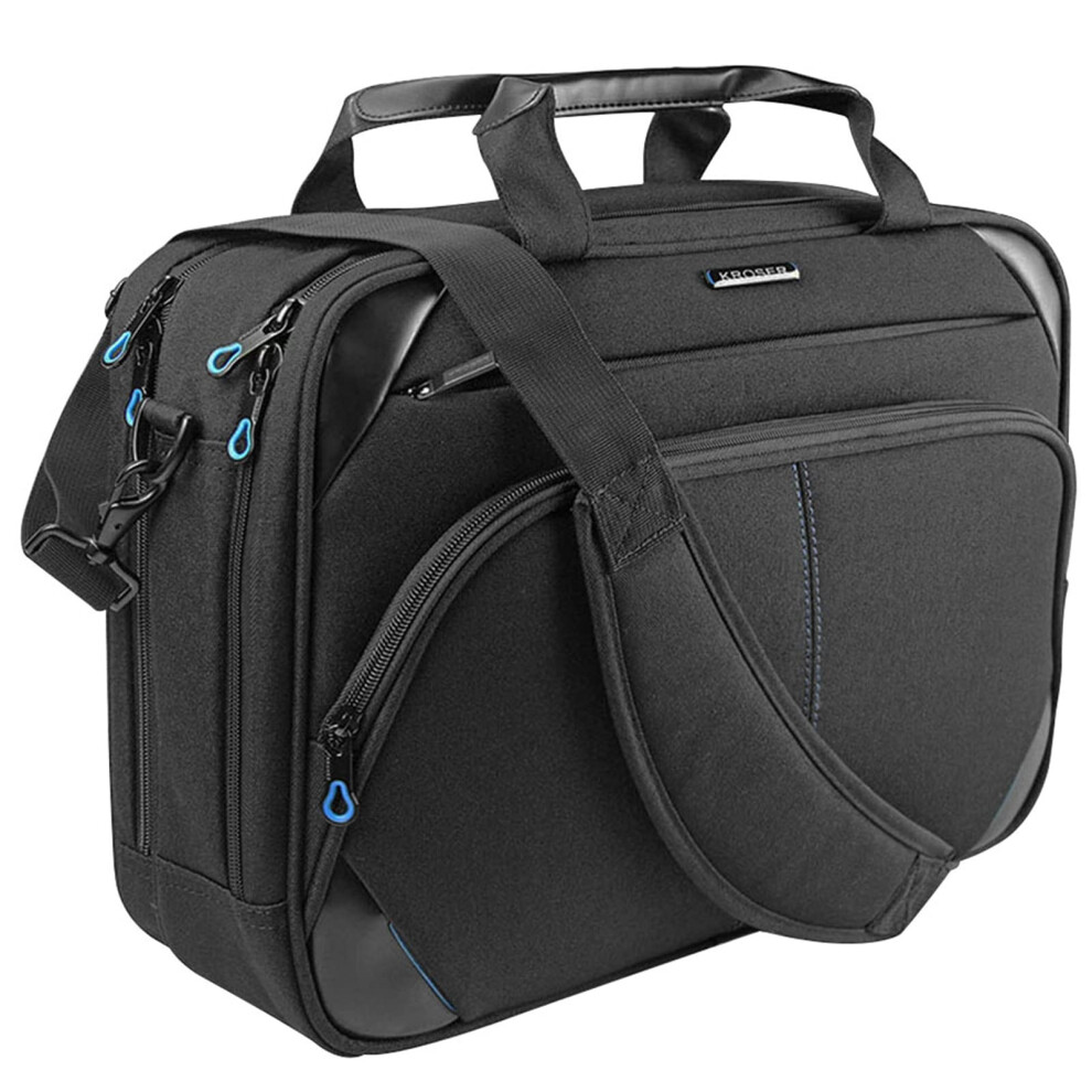Kroser Laptop Bag 15.6 Inch Water Repellent Briefcase Computer Laptop Case Shoulder Bag Bussiness Carrying Handbag Laptop Briefcase Sleeve For 5051221708249