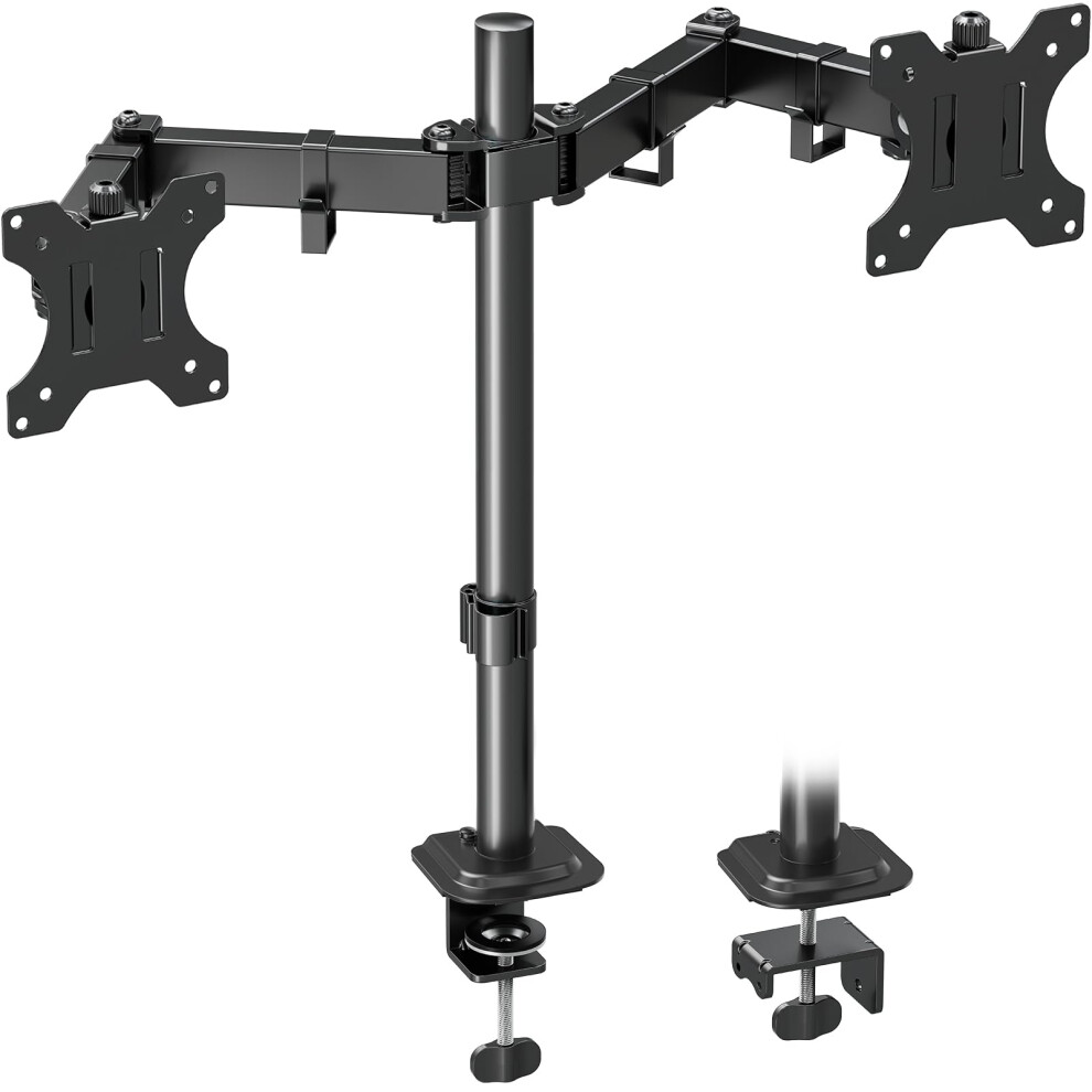 Mountup Dual Monitor Stand, Adjustable Monitor Arm Desk Mount For 13-32 Inch Screens, Double Arm With Tilt Swivel Rotate, Vesa: 75X75mm & 100X100mm, 5051221710686