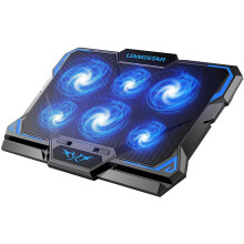 Laptop Cooling Pad, Laptop Cooler with 6 Quiet Led Fans for 15.6-17 Inch Laptop Cooling Fan Stand,Switch Control Fan Speed Function